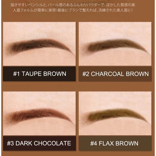 SHILLS Professional Eyebrow Pencil, Eyebrow Color, Long Lasting Eyebrow Pencil, Eyebrow Brown Pencil, Makeup Waterproof Brow Pencil 2 Count (#2 Flax Brown)