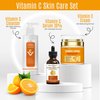 Dermaxgen Vitamin C Complete Facial Care Kit - Organic Glowing Skin Anti-Aging, Rejuvenating, Boosting Collagen & Hydrating - Day & Night Brightening Skincare Gift Set