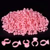 MEKK Glue Rings Glue Rings for Eyelash Extensions 300PCS Pink Lash Extension Supplies Eyelash Glue Rings Disposable Pigment Rings for Eyelash Extension Nail Art