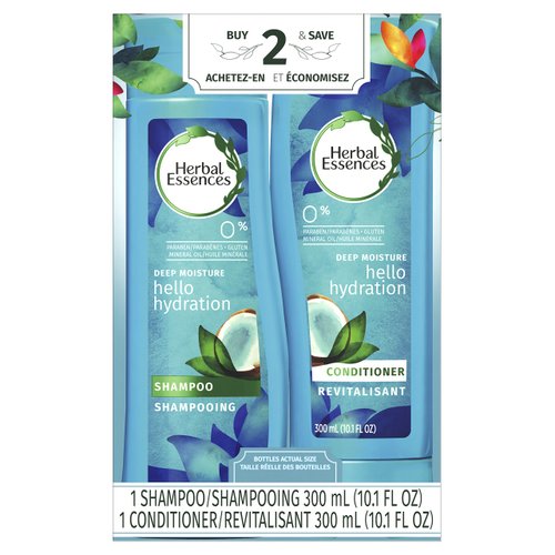 Herbal Essences Hello Hydration Moisturizing Hair Shampoo and Conditioner, 1.34 Pound