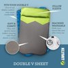 Klymit Static V Sheet, Sleeping Pad Cover, Green/Gray, Double