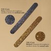 P2P Nails Glitter Colorful Nail File Strips - Manicure and Pedicure Nail Buffers - Double Sided Filers for Shaping and Smoothing Toenails and Fingernails (Regular, 10)