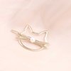 YienDoo Cat Hair Clips Kitty Hair Barrette Non-slip Clip Cute Cat Hairpins Gold Fashion Hollow Headpieces Geometric Metal Head Clip Bobby Pin Ponytail Holder Hair Accessories for Women Girls