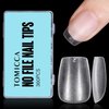 TOMICCA Extra Short Coffin Nail Tips, Coffin Press on Nails, 360Pcs Double-sided Matte Soft Gel Nail Tips, False Fake Acrylic Nail Extension Tips for Dip Powder Gel Polish 15 Size