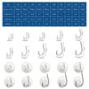 Carbon Steel Fishing Hooks 500 Pcs, Circle Hooks Assortment for Saltwater Freshwater Ice Fishing, Salt Water Fish Hooks for Catfish Trout Bass Octopus Multi Size 6 8 10 12 14 16 18 20 22 24