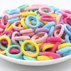 Rpanle100 Pieces Elastic Hair Ties, Multicolor Hair Elastic Bands Ponytail Holders, 2.5 mm Hair Bands Hair Bobbles for Women Girls (Spring Color)