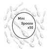 Loreso Plastic Mini Clear Dessert Spoons For Miniature Dessert Cups, Tasting Party, Sampling, Ice Cream, Small Catering Supplies - Reusable 50 CT