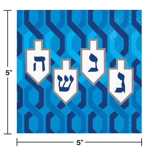Creative Converting Beverage Napkins, One Size, Blue