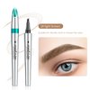 Generic Eyebrow Pencil,3D Microblading Eyebrow Tattoo Pencil 4 Fork Tip,Eye Makeup Long-Lasting Waterproof & Smudge-proof Natural Eyebrow Hair Eyebrow Pencil (2#light brown)