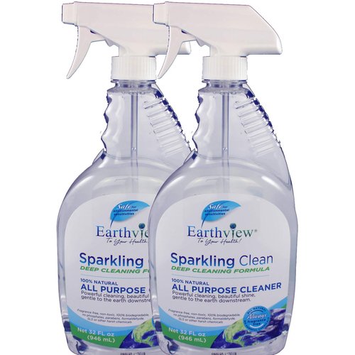 Earthview All Purpose Cleaner Fragrance Free 2 pk/ 32 oz- Designed for Environmental Sensitivities (MCS, EI, MI)