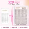 EMEDA 320 Fans Premade Lash Fans Pointy Thin Base XL Boxes Premade Fans Eyelash Extensions Stable D Curl Lash Extension Premade Fans Pre Fanned Volume Lash Extensions (8D-0.07-D-8-15mm)