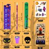 192 Pcs 24 Pack Assorted Halloween Stationery, Halloween Party Favors for Kids, Goodie Bags Stuffers Set Including Halloween Pencils, Rulers, Stamps and Erasers in Trick or Treat Bags