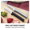 Rada Cutlery Curved Paring Knife Stainless Steel Blade With Aluminum Made in USA, 6-1/8 Inch, Silver handle
