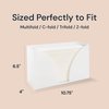 SimplyImagine Countertop Paper Towel Holder Dispenser - White Acrylic Storage Holder for Kitchen or Bathroom Use for Multifold, C Fold, Trifold, Z Fold Hand Towel Napkins - Commercial or Home Use
