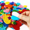 300 Pieces Glitter Heart Stickers Foam Stickers Colorful Self Adhesive Foam Heart Stickers Mini Star Stickers Arts Craft Supplies Greeting Cards Home Decoration Stars&Heart Shapes-270 Star