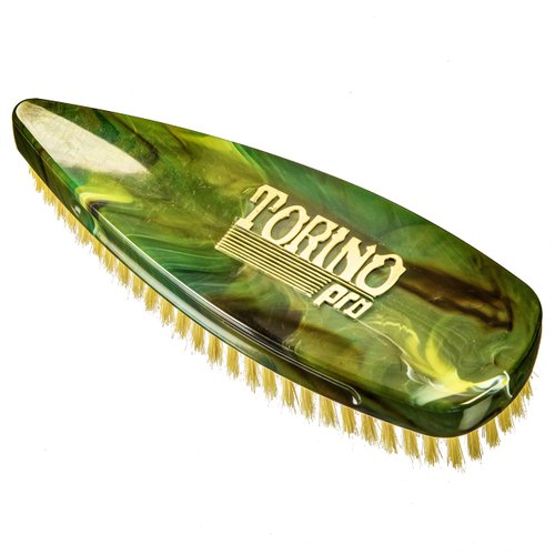 Torino Pro Wave Brush #247 - Soft Pointy Palm Shower Brush - Great for Laying Down 360 Waves