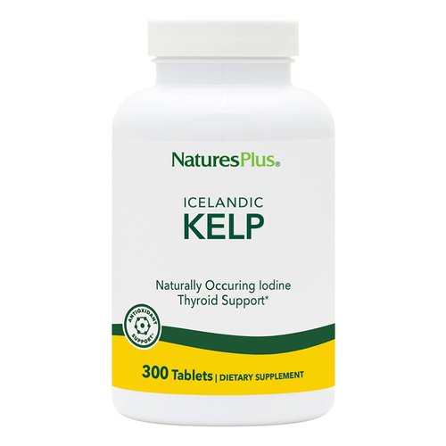 NaturesPlus IcelAndic Kelp - 150 mcg Iodine; 150 mg Kelp- 300 Vegetarian Tablets - Natural Iodine Supplement - Gluten-Free - 300 Servings