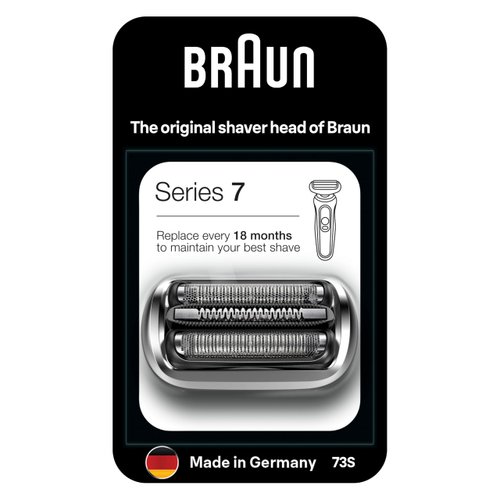 Braun Series 7 Electric Shaver Replacement Head, Easily Attach Your Shaver Head, Compatible with New Generation Series 7 Shavers, 73S, Silver