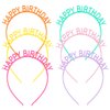 Candygirl 6pcs Birthday Headbands Happy Birthday Girl Tiara Birthday Crown Party Supplies for Kids and Adults