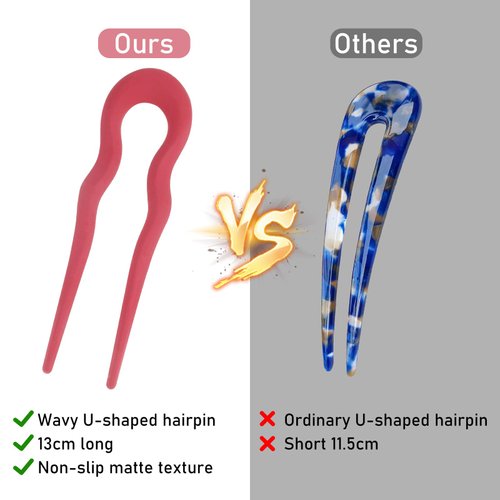 4 Pcs U Shaped Hair Fork French Hair Forks Hair Clips Vintage Hairstyle Accessories for Women Long Hair