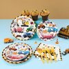 WERNNSAI Construction Party Supplies Set - 64 PCS Dump Truck Themed Plates Napkins and Forks Disposable Construction Party Tableware for Kids Boys Baby Shower Birthday Party Serves 16 Guests