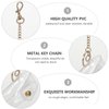 VALICLUD Clear Lipstick Keychain 2 pack keychain holder lip balm keychain holder keychain cap Keychain Clear