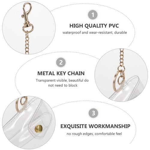 VALICLUD Clear Lipstick Keychain 2 pack keychain holder lip balm keychain holder keychain cap Keychain Clear