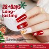 MEFA 19 Pcs Gel Nail Polish Kit with U V Light, 12 Christmas Colors Burgundy Red Dark Green Glitter Gel Polish Winter Silver Gold Sparkle Nail Polish Manicure Soak Off DIY Salon Decorations Gifts