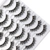 Pooplunch False Eyelashes Wispy Cat Eye Lashes Natural Clear Band Fluffy Short Faux Mink Eye Lashes Fake Eyelashes 14 Pairs Pack