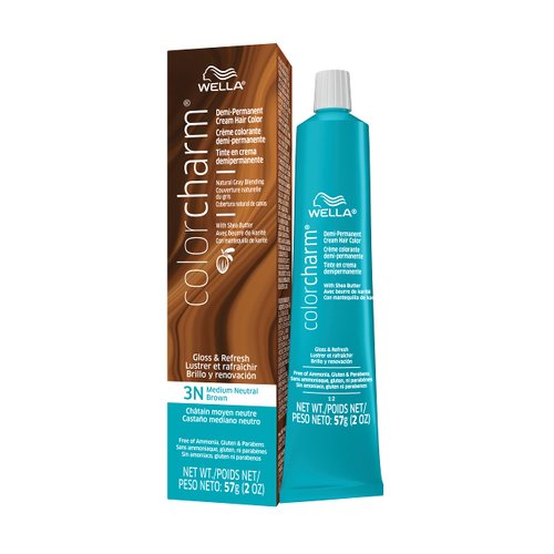 WELLA Color Charm Demi Permanent Hair Color, 3N Medium Neutral Brown 2 oz