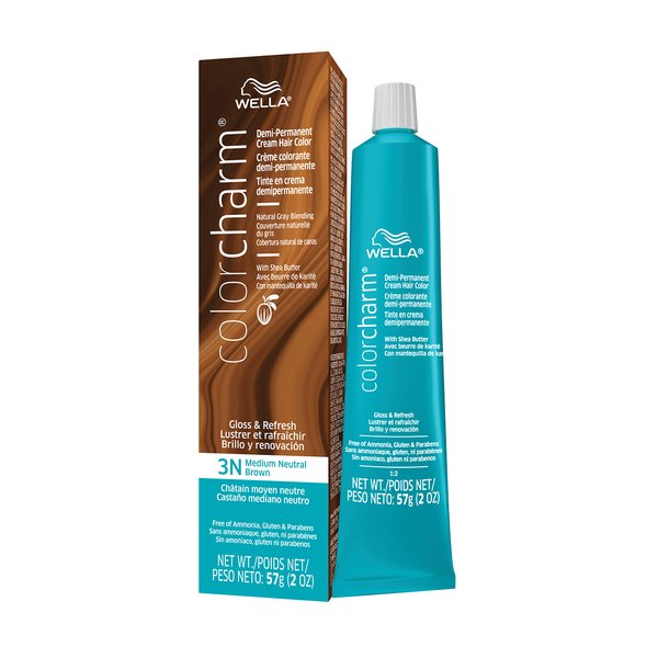 WELLA Color Charm Demi Permanent Hair Color, 3N Medium Neutral Brown 2 oz