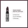 Ruby Kisses Lipstick, Matte Finish, Long-Lasting, Highly Pigmented, Smooth Apply, Full Coverage Lip Color Makeup (Blackberry)