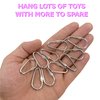 7010 Pk10 Nickel Plated 1 3/8 Inch Pear Toy Quick Link- Pear Shaped Pet Safe Bird Toy Hanging Links, Classic Design, Long Lasting, Shiny Finish, Hang All Types of Small Toys