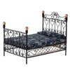 Cuteam European Style Dollhouse Bed with Mattress & Pillow 1 12 Scale Dollhouse Bed Dollhouse Furniture Miniature Dollhouse Furniture Dollhouse Decor Black