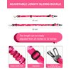 Hotsky Dog Seat Belt, Adjustable Safety Seatbelt 3-in-1 Car Harness for Dogs in Car Nylon Elastic Bungee Buffer Tether with Clip Hook Latch Buckle Swivel Zinc Alloy Carabiner(Hotpink Camo)