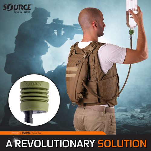 Source Tactical Universal Tube Adapter for Refilling your Hydration System on the Move (Olive)