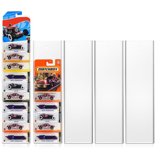 Storage Display Shelf Compatible with Model Car, Wall Mounted 1/64 Scale Model Car Display Shelf Rack Storage Display Racks (Premium Acrylic, 5 Packs)