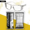 voltX 'Crystal' Full Lens Magnified Reading Safety Glasses, ANSI Z87.1+ & CE EN166F, (+2.0 Dioptre, Clear Lens) - Anti Fog Coated UV400 Lens