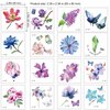 Konsait 50Sheet Flower Temporary Tattoos for Women Teens Girls, Tiny Temporary Tattoo Adult Waterproof Body Art Sticker Hand Neck Wrist, include Flower Butterfly Leaf Lotus Cherry Blossoms Tattoo
