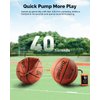 ETENWOLF P300 Plus Ball Pump, Electric Basketball Pump Inflation and Deflation, with 3200 mAh Rechargeable Battery, Air Pump for All Sports Balls,Vivid Orange