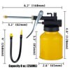 Junchi Hand Pump Oiler Can Professional Level 8 oz. Capacity Pump Oiler with Metal & Long Flex Spout