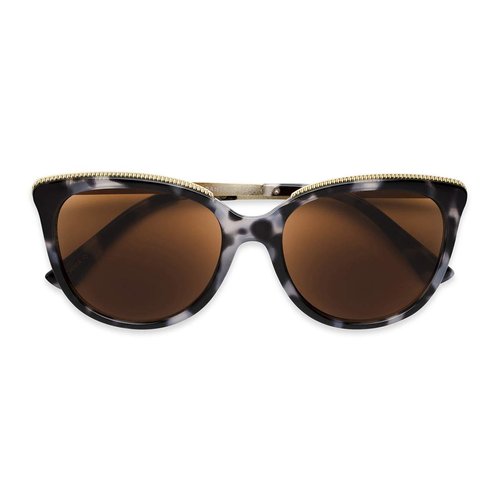 Sofia Vergara x Foster Grant Women's Margarita Full Lens SunReaders Cat-Eye Reading Glasses, Tortoise, 55 mm + 2.5