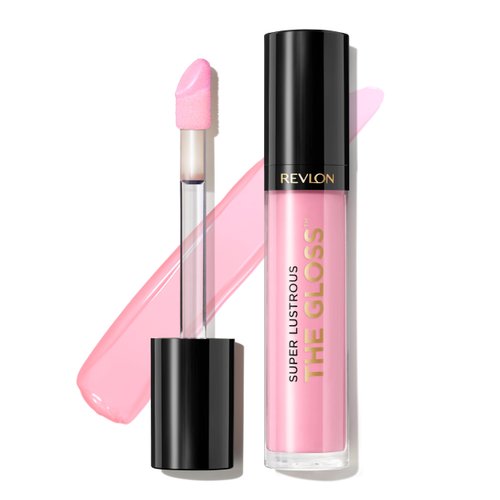 REVLON Lip Gloss, Super Lustrous The Gloss, Non-Sticky, High Shine Finish, 207 Pink Sky, 0.13 Oz