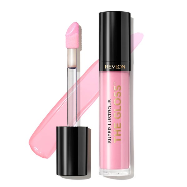 REVLON Lip Gloss, Super Lustrous The Gloss, Non-Sticky, High Shine Finish, 207 Pink Sky, 0.13 Oz