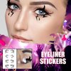 Halloween Eye Shadow Stickers Eyeliner Decals Spider Bat Spider Web Skull Bat Temporary Tattoo Stickers Face Eye Makeup Tattoos Stickers for Women Girls Halloween Masquerade Party