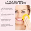 Turmeric Kojic Acid Cleansing Pads, for Face Deep Cleansing Scrub Exfoliating. (40 Pcs)