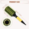 VOCOSTE Round Hair Brush, Hair Brushes for Women, Nylon Bristle Pins Round Brush, Styling Hair Brush for Wet, Dry, Wig, Straight Hair, Yellow, 10.04"x2.76"