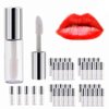 Yosoo 45Pcs Lip Gloss Tubes Empty Plastic Clear Lip Balm Bottle Container Silver Transparent 1.2ml Makeup Tool for Women