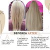 Ugeat Clip in Hair Extensions Real Human Hair Blonde Highlights Double Weft Clip in Human Hair Extensions Ash Blonde with Blonde Human Hair Clip in Extensions Full Head 18 Inch 120Grams 7pcs