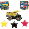 LOONBALLOON Tonka Dump Truck Construction & Stars (6) Birthday Party Mylar Balloons